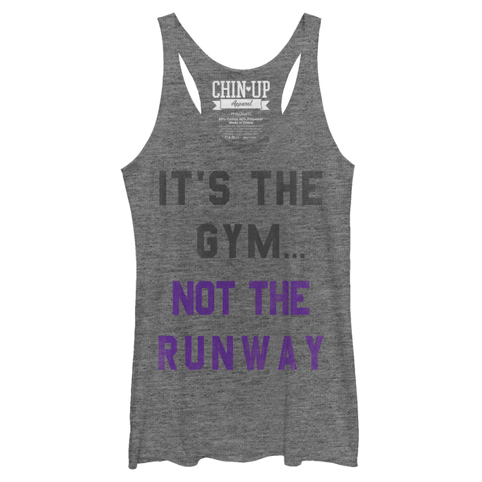 fifth sun Women's CHIN UP Not the Runway Racerback Tank Top