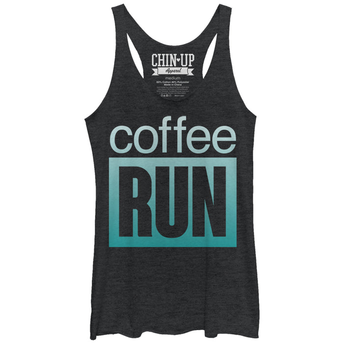fifth sun Women's CHIN UP On a Coffee Run Racerback Tank Top