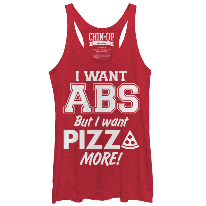 fifth sun Women's CHIN UP Pizza Abs Racerback Tank Top
