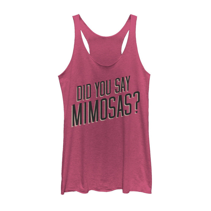 fifth sun Women's CHIN UP Say Mimosas Racerback Tank Top