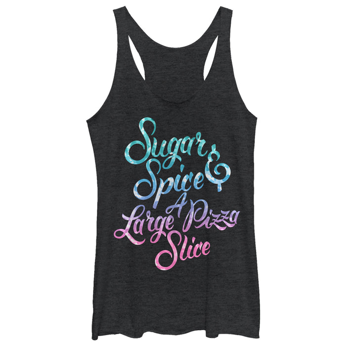 fifth sun Women's CHIN UP Sugar Spice Pizza Slice Racerback Tank Top