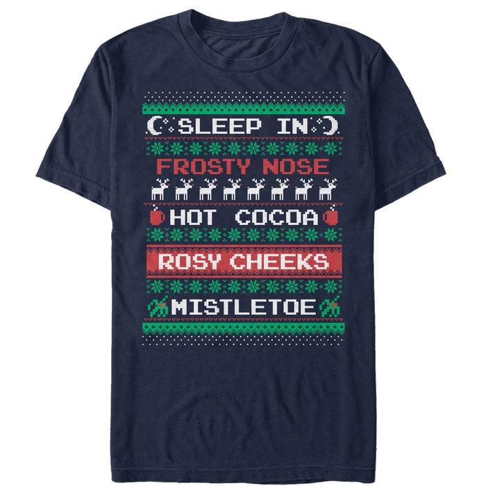 fifth sun Women's CHIN UP Ugly Christmas Checklist Boyfriend Tee