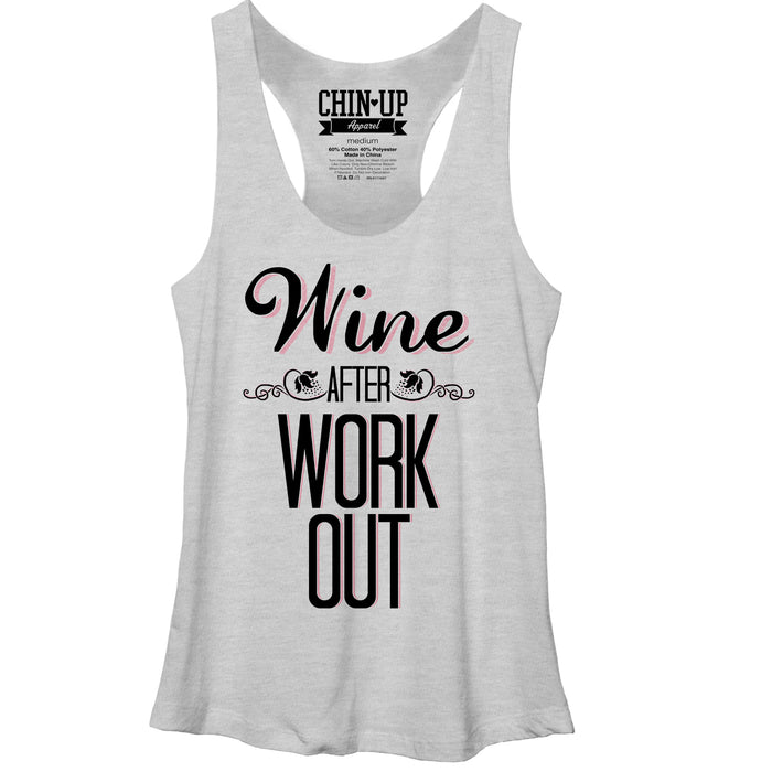 fifth sun Women's CHIN UP Wine After Work Out Racerback Tank Top
