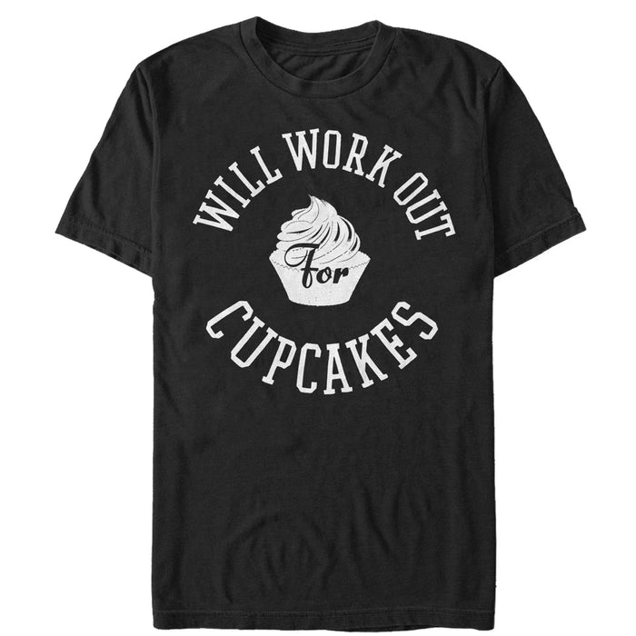 fifth sun Women's CHIN UP Work Out for Cupcakes Boyfriend Tee