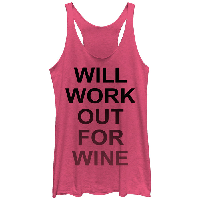 fifth sun Women's CHIN UP Work Out For Wine Racerback Tank Top