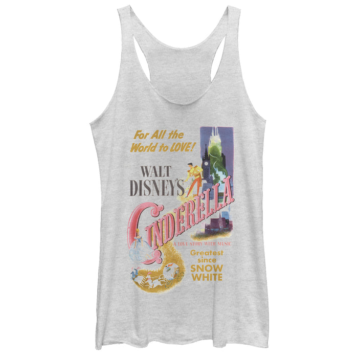 fifth sun Women's Cinderella Classic Movie Poster Racerback Tank Top