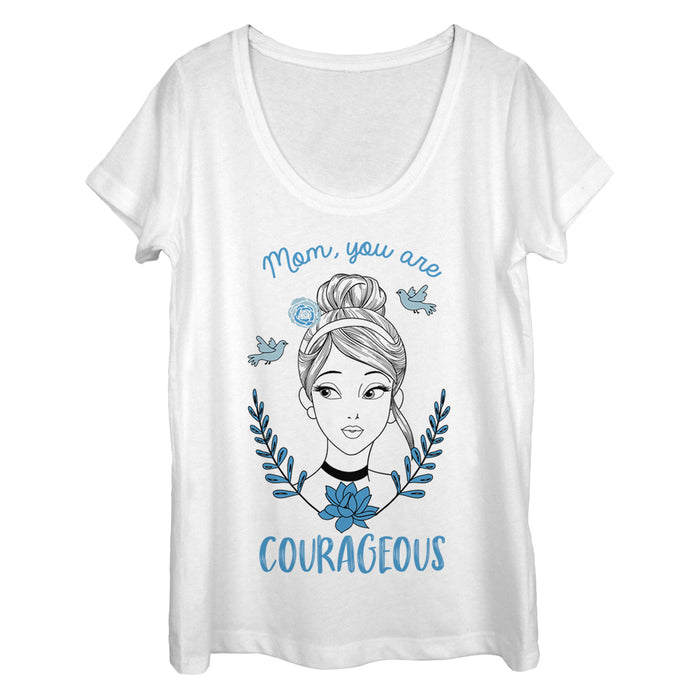 fifth sun Women's Cinderella Courageous Mom Scoop Neck
