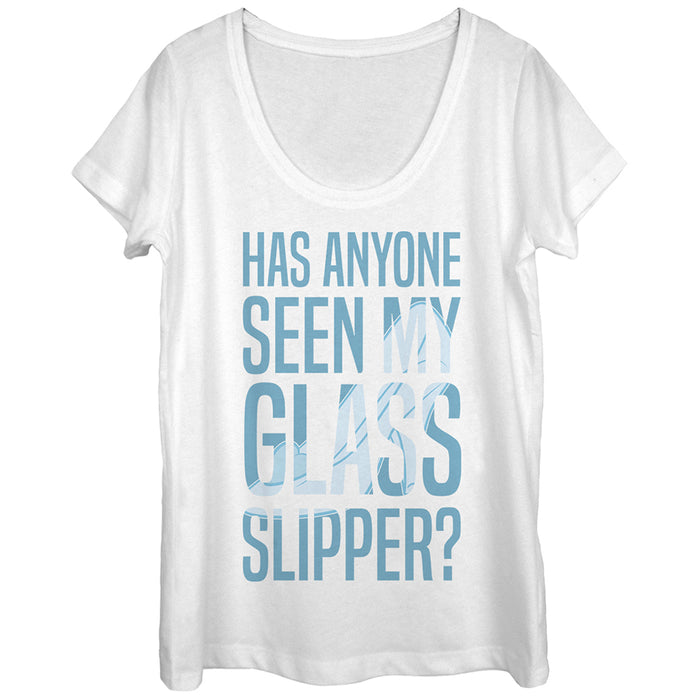 fifth sun Women's Cinderella Glass Slipper Scoop Neck