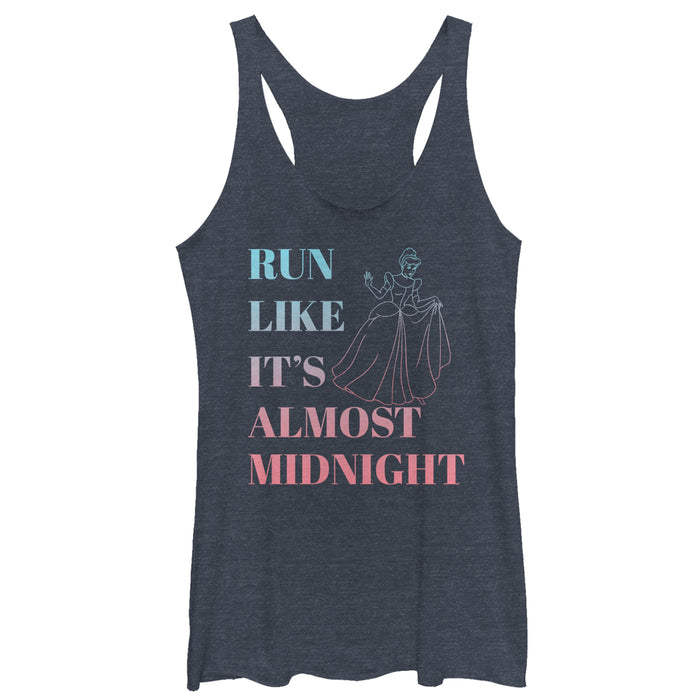fifth sun Women's Cinderella Run Like Midnight Racerback Tank Top