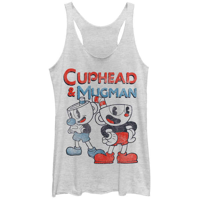 fifth sun Women's Cuphead Best Friend Mugman Racerback Tank Top