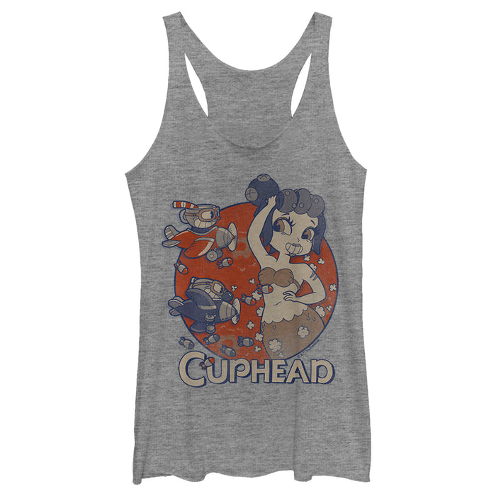 fifth sun Women's Cuphead Cala Maria Bombs Away Racerback Tank Top