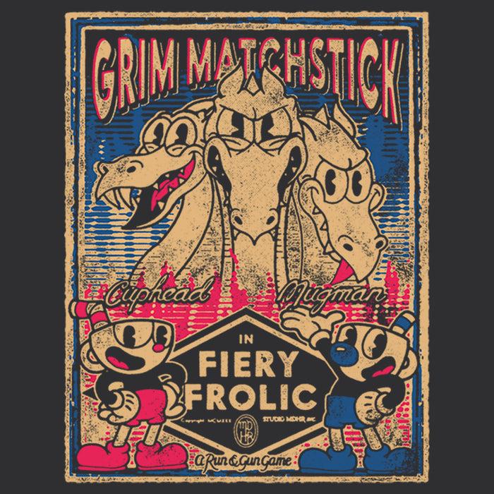 Fifth Sun Women's Cuphead Grim Matchstick In Fiery Frolic Poster Racerback Tank Top