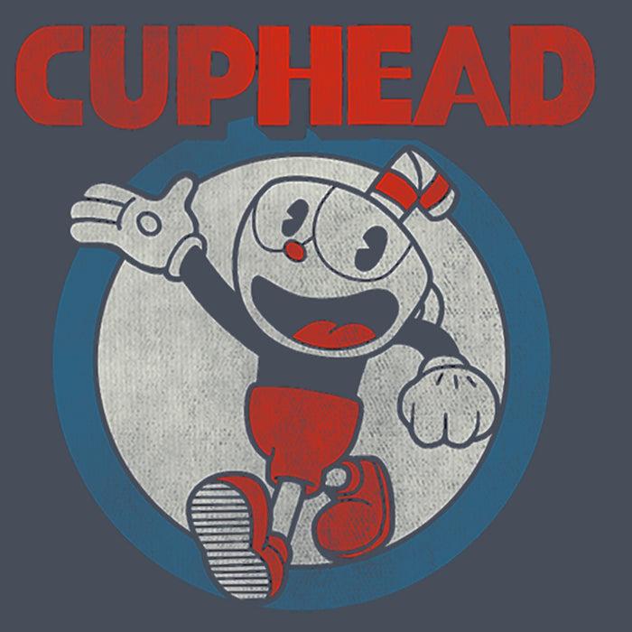 Fifth Sun Women's Cuphead Smile And Wave Distressed Racerback Tank Top