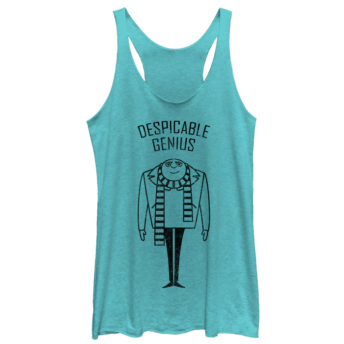 fifth sun Women's Despicable Me Evil Genius Gru Racerback Tank Top