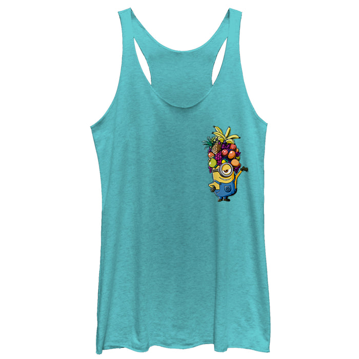 fifth sun Women's Despicable Me Minion Fruit Hat Racerback Tank Top