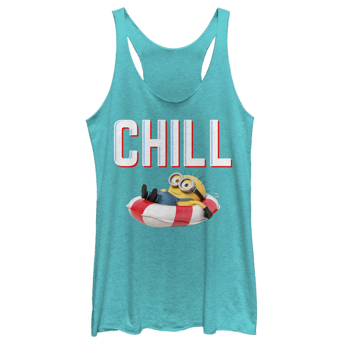 fifth sun Women's Despicable Me Minions Chill Floatie Racerback Tank Top