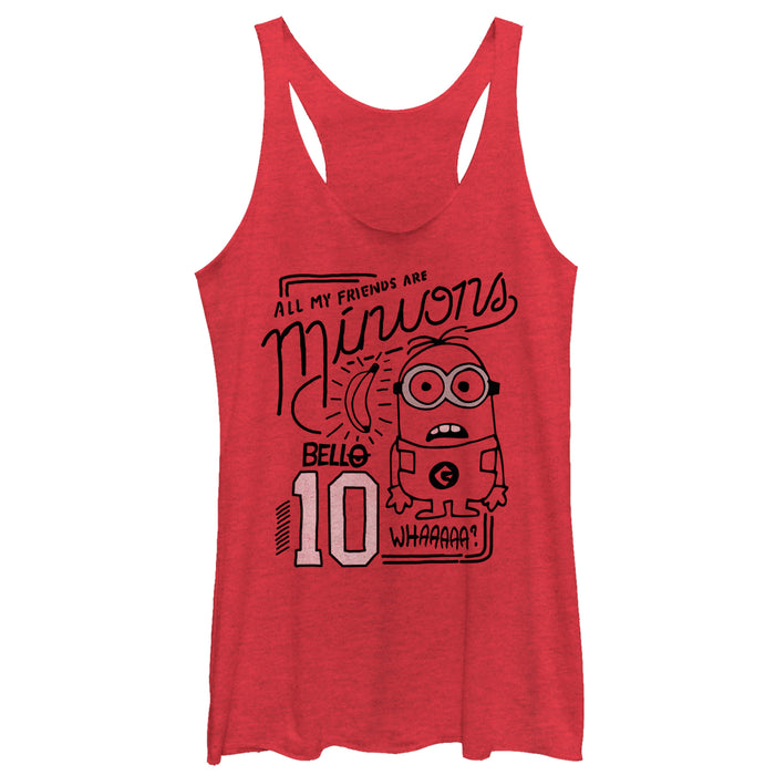 Fifth Sun Women's Despicable Me My Friends Are Minions Racerback Tank Top