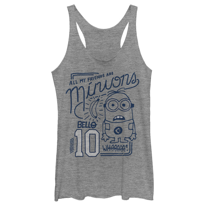 fifth sun Women's Despicable Me My Friends Are Minions Racerback Tank Top