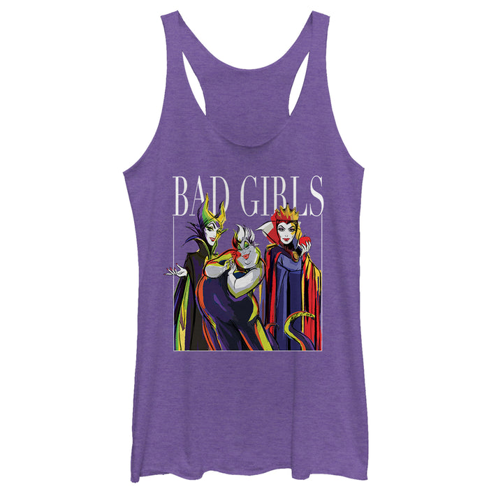 fifth sun Women's Disney Princesses Artistic Bad Girl Racerback Tank Top
