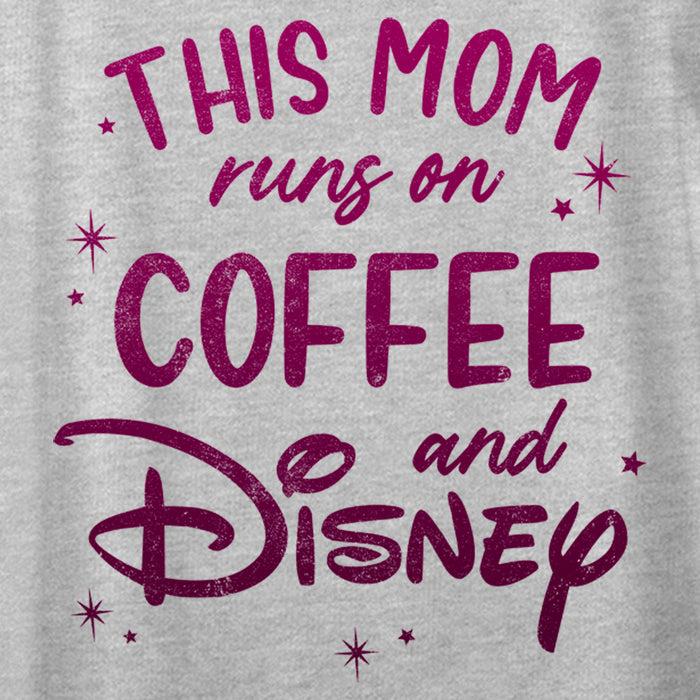 Fifth Sun Women's Disney This Mom Runs On Coffee T-Shirt