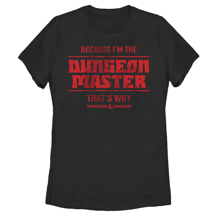 fifth sun Women's Dungeons & Dragons Because I'm the Dungeon Master T-Shirt