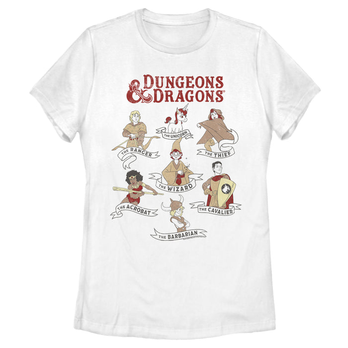 fifth sun Women's Dungeons & Dragons Cartoon Players T-Shirt