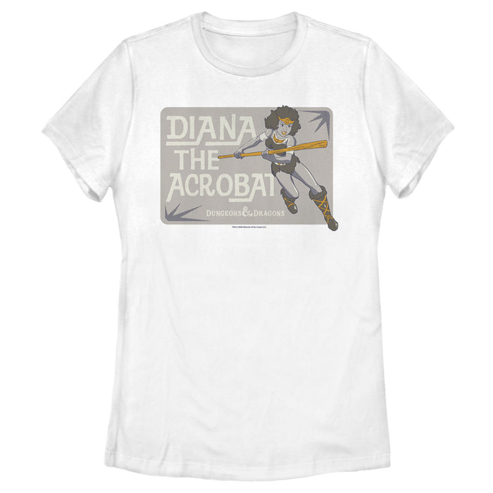 fifth sun Women's Dungeons & Dragons Diana the Acrobat Frame Cartoon T-Shirt