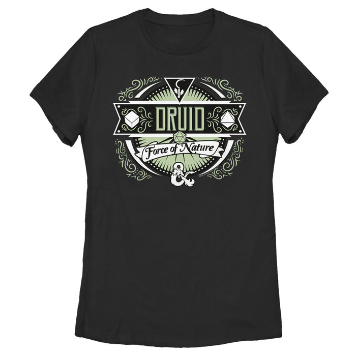fifth sun Women's Dungeons & Dragons Druid Force of Nature Badge T-Shirt