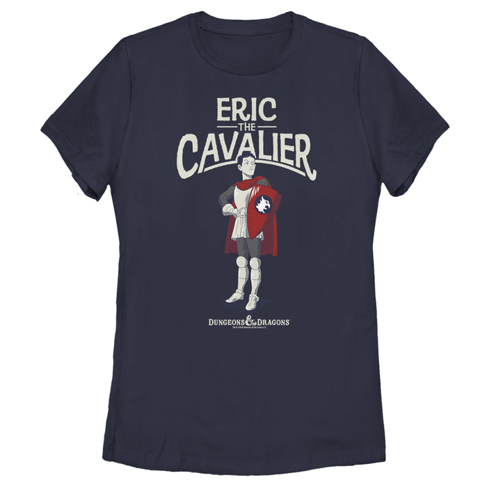 fifth sun Women's Dungeons & Dragons Eric the Cavalier Pose Cartoon T-Shirt
