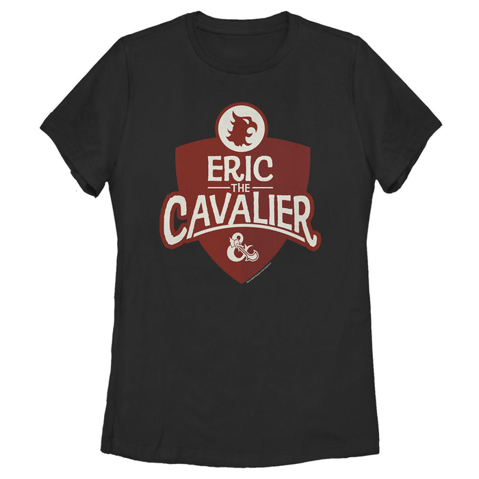 fifth sun Women's Dungeons & Dragons Eric the Cavalier Shield Cartoon T-Shirt