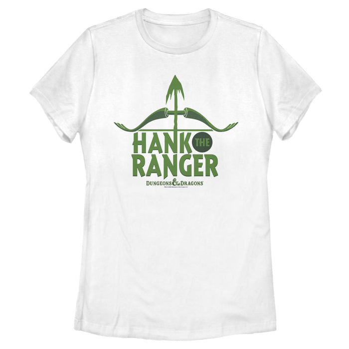 fifth sun Women's Dungeons & Dragons Hank the Ranger Arrow Text Cartoon T-Shirt