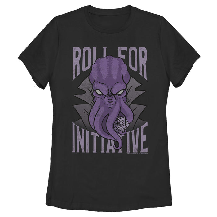 fifth sun Women's Dungeons & Dragons Illithid Roll for Initiative T-Shirt
