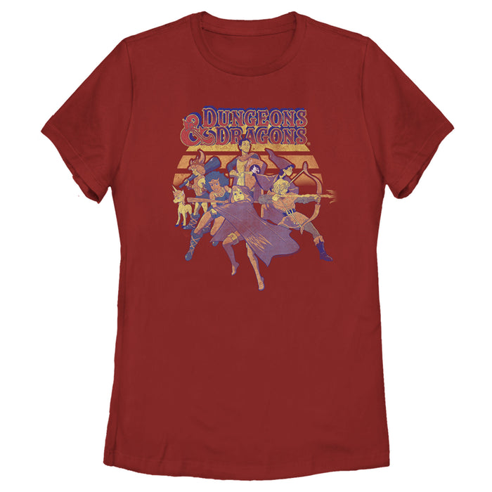 fifth sun Women's Dungeons & Dragons Retro Cartoon Characters T-Shirt