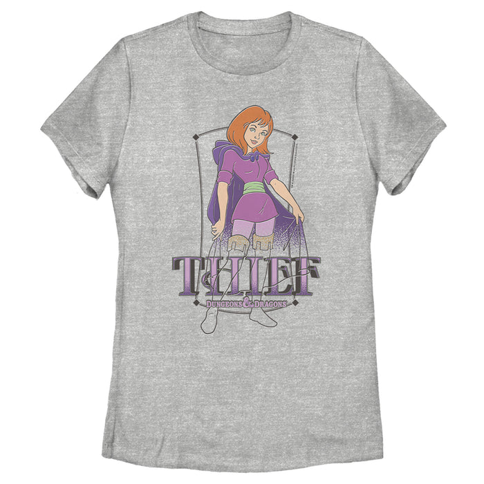 fifth sun Women's Dungeons & Dragons Sheila the Thief Cloak Cartoon T-Shirt