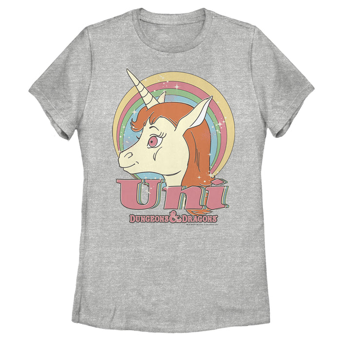 fifth sun Women's Dungeons & Dragons Uni Unicorn Cartoon T-Shirt