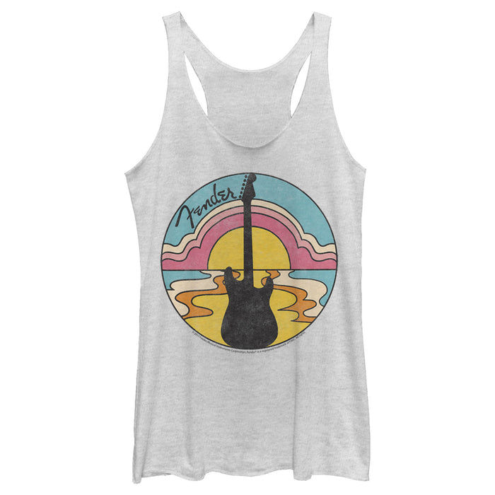 fifth sun Women's Fender 70s Guitar Silhouette Racerback Tank Top