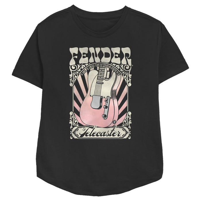 fifth sun Women's Fender Groovy Telecaster Poster T-Shirt