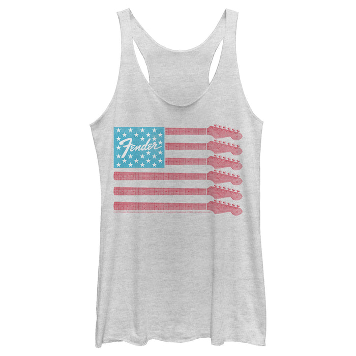 Fifth Sun Women's Fender Guitar Flag Logo Racerback Tank Top