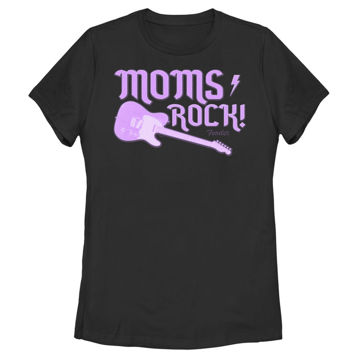 fifth sun Women's Fender Moms Rock Purple Guitar T-Shirt