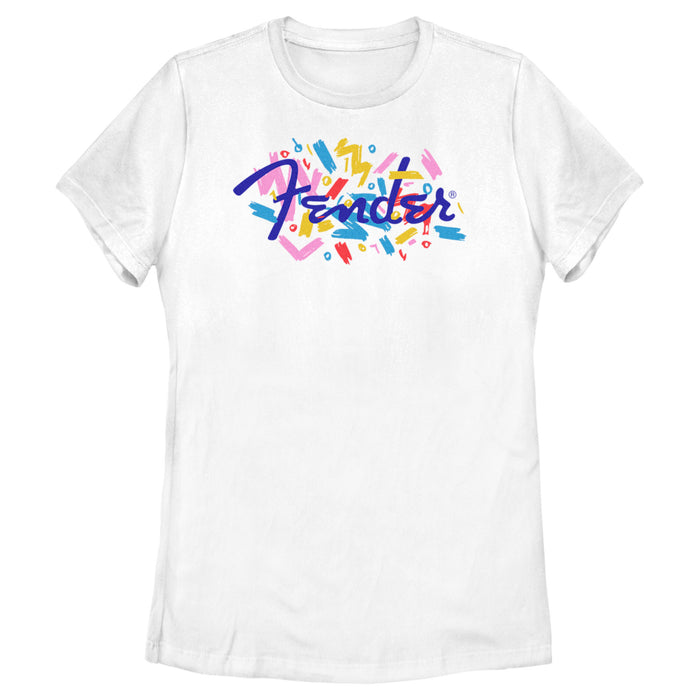 fifth sun Women's Fender Retro Confetti Logo T-Shirt