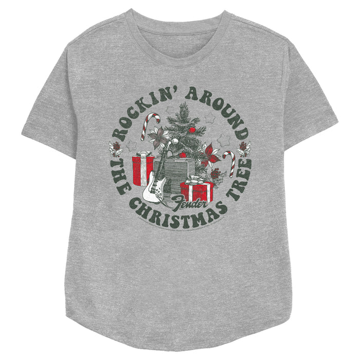 fifth sun Women's Fender Rockin' Around the Christmas Tree T-Shirt