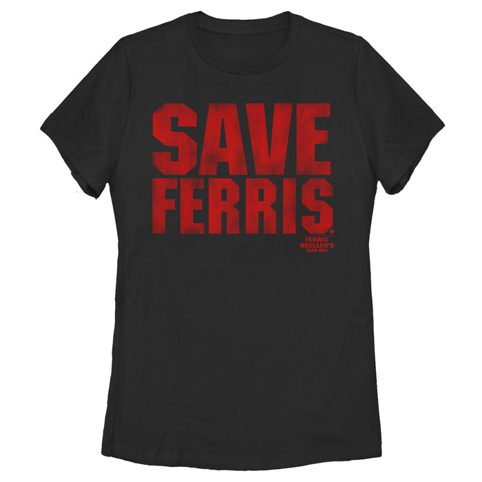 fifth sun Women's Ferris Bueller's Day Off Distressed Save T-Shirt
