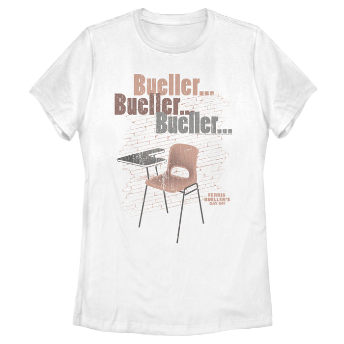 fifth sun Women's Ferris Bueller's Day Off School Desk Absent T-Shirt