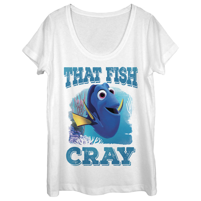 fifth sun Women's Finding Dory Cray Cray Fish Scoop Neck
