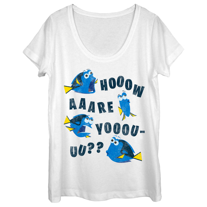 fifth sun Women's Finding Dory Whale How Are You Scoop Neck