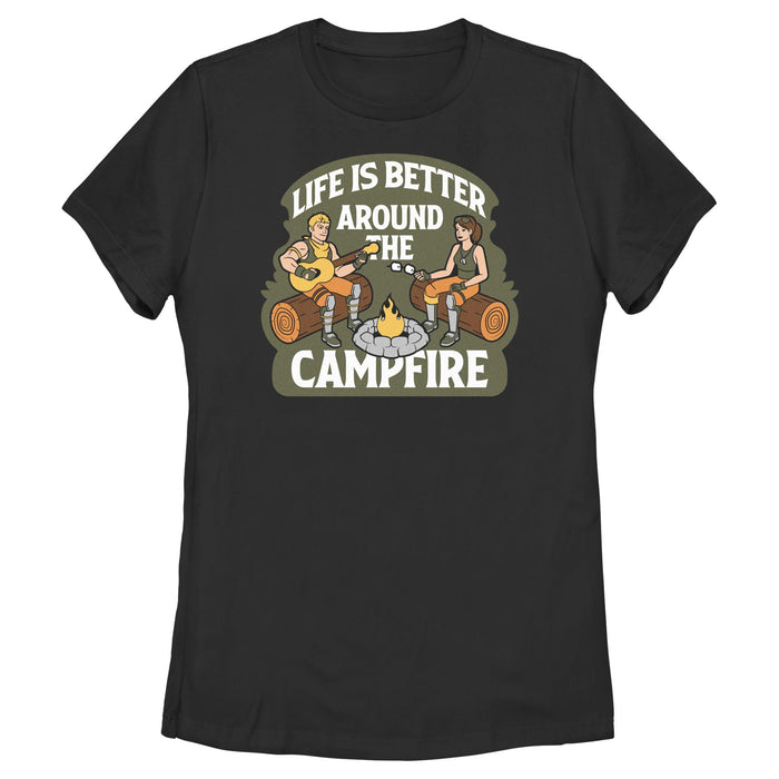 fifth sun Women's Fortnite Life Is Better Around the Campfire T-Shirt