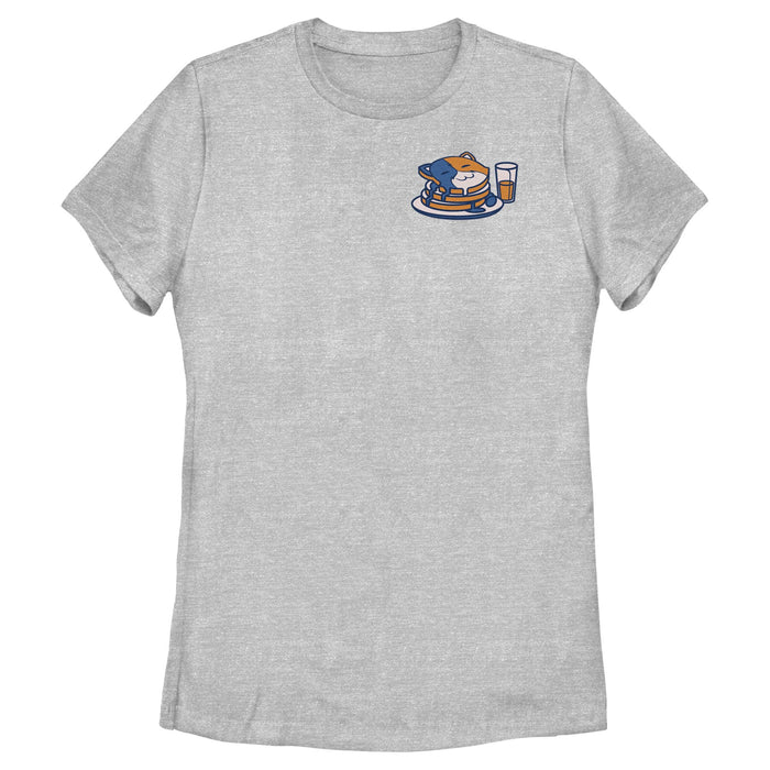 fifth sun Women's Fortnite Small Meowscles Pancakes T-Shirt