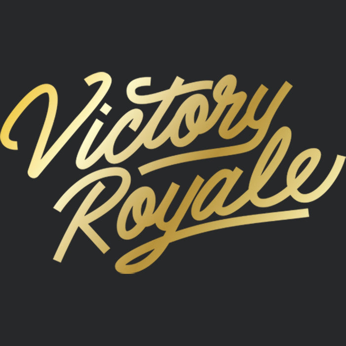 Fifth Sun Women's Fortnite Victory Royale Gold Script Racerback Tank Top