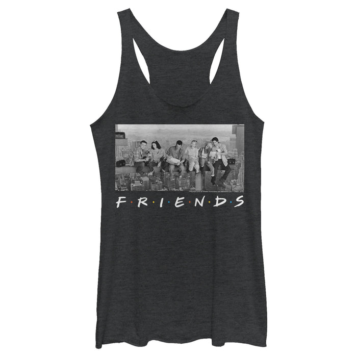 fifth sun Women's Friends Besties Atop Skyscraper Photo Racerback Tank Top