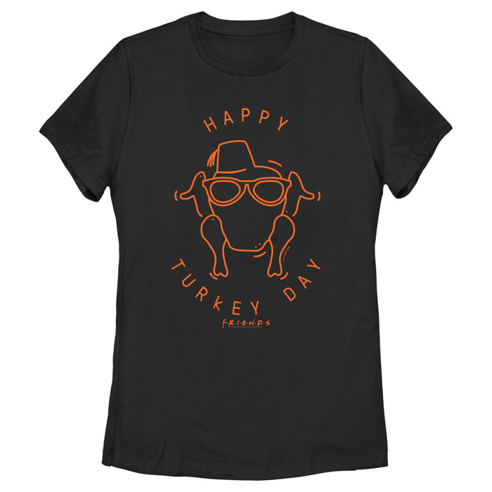 fifth sun Women's Friends Happy Turkey Day Icon T-Shirt
